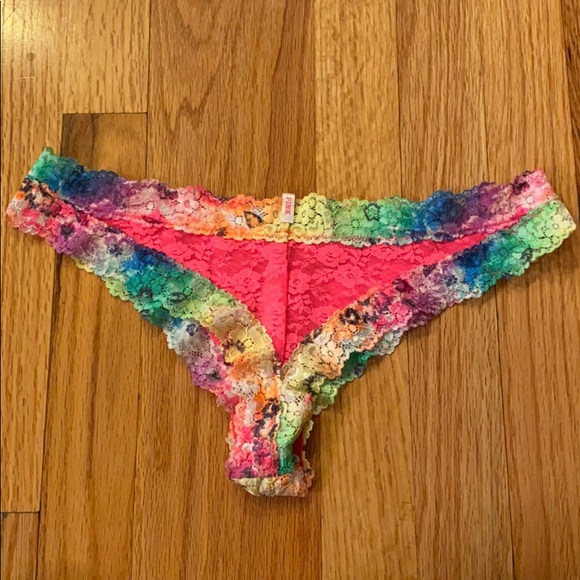 pink lace thong - Picture 2 of 2